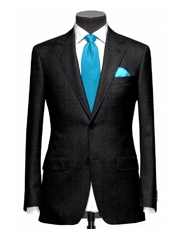 Men's Suits with Fusion ConstructionsEThomas Wool Cashmere: Dark Grey Merino Jacket