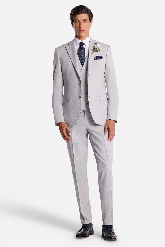 Men's Suits with Athletic FitsAlbert Silver 3PC (*3x3PC incl. Shirt & Tie €999)