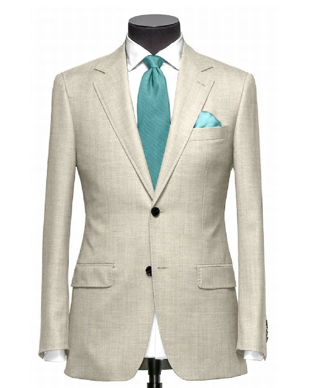 Men's Suits with Breathable FabricsDugdale Fine Worsted - Cream