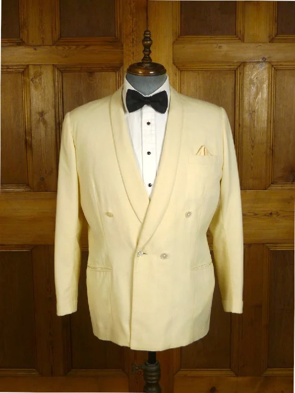 Men's Suits with Satin Linings24/1163 fabulous 1960 vintage cyril a castle savile row conduit st bespoke ivory white worsted dinner / evening jacket 42-43 regular