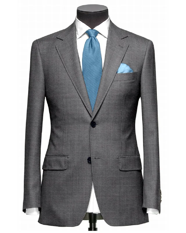 Men's Suits for WeddingsEThomas Wool Cashmere: Light Grey Wool Jacket