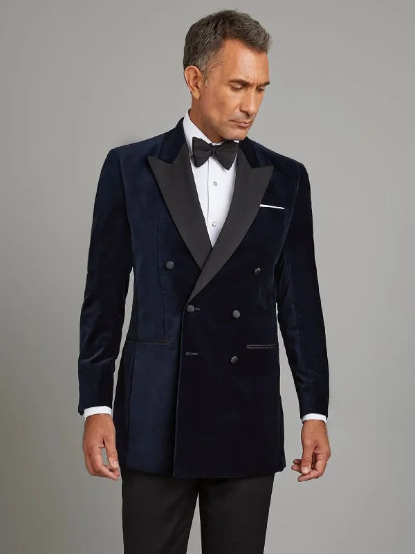 Men's Suits with Security PocketsBeaufort Smoking Jacket - Navy Velvet