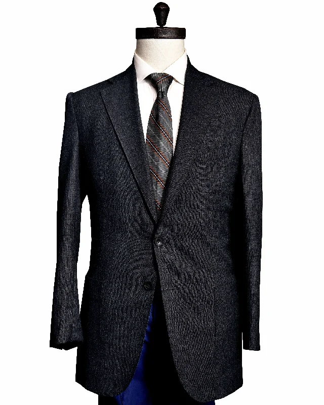 Men's Suits with Brass ButtonsDugdale Fine Worsted - Dark Grey Plain Jacket