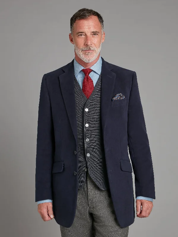 High-Quality Men's Custom SuitsEaton Jacket - Navy Moleskin