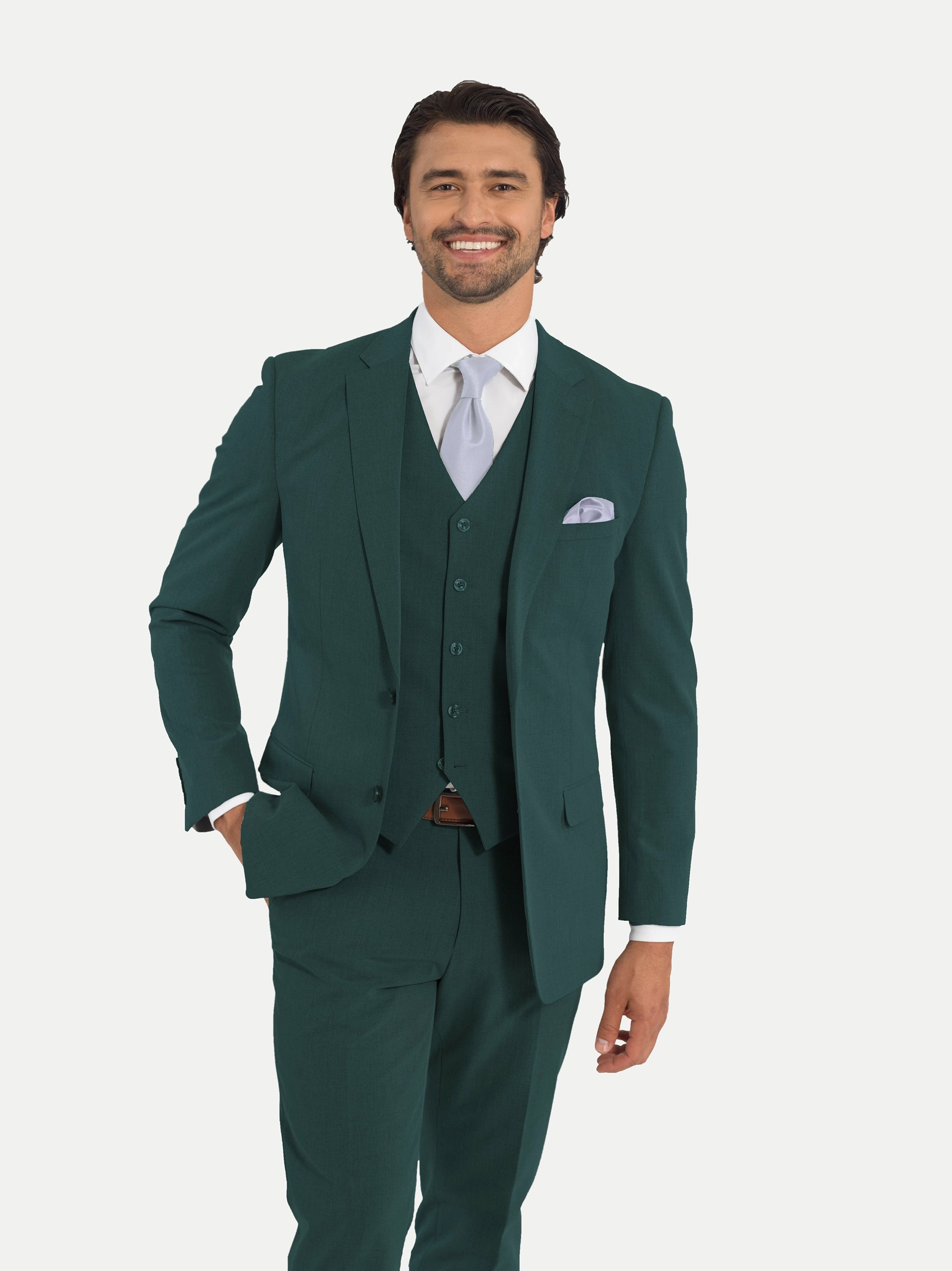 Men's Suits with Two-Button JacketsGreen Jacket