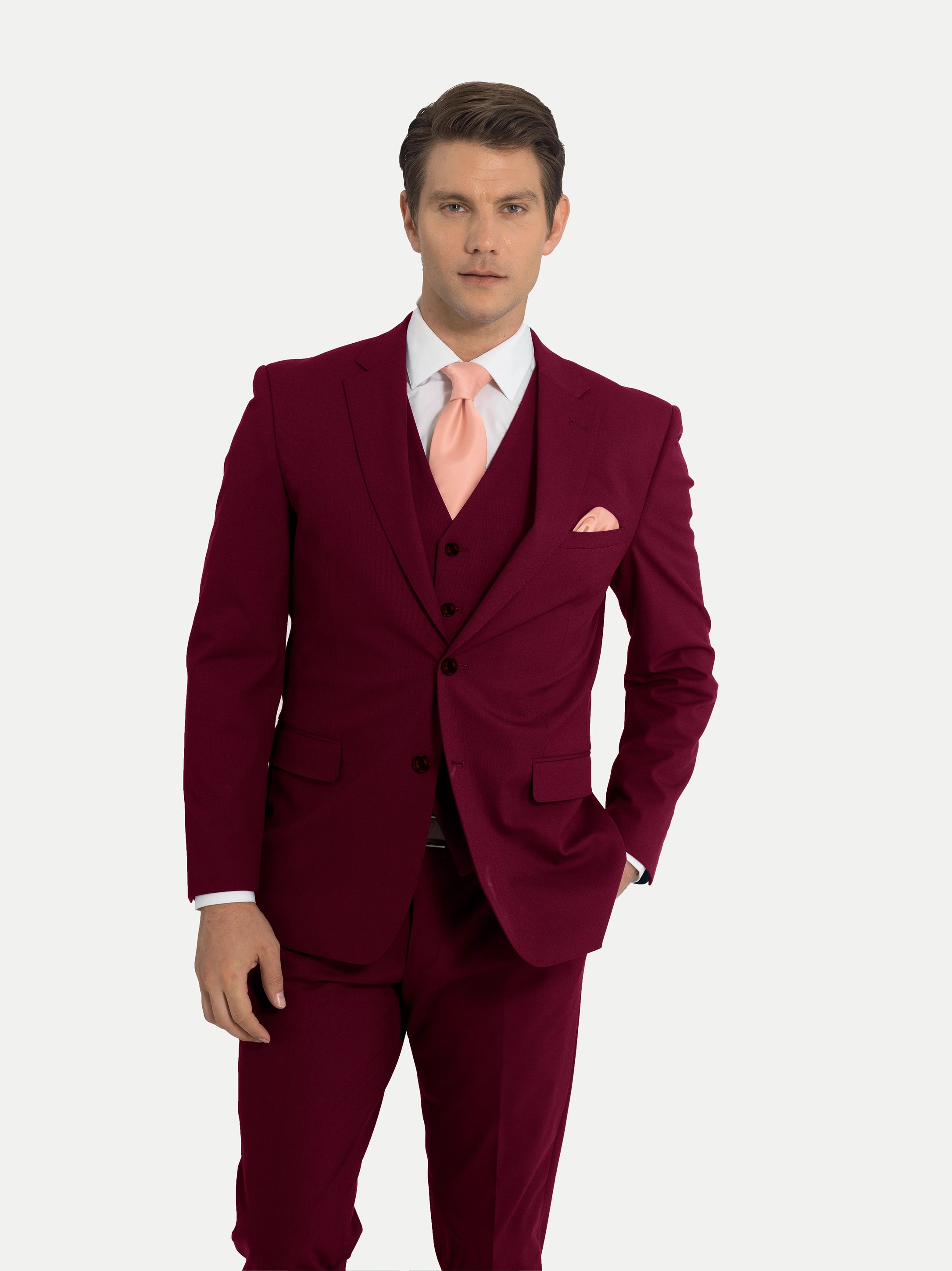 Men's Suits with Relaxed FitsBurgundy Suit Jacket