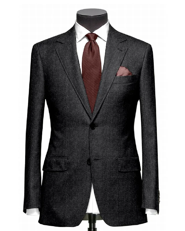 Men's Suits for Corporate SettingsMinnis Flannel: Charcoal Jacket