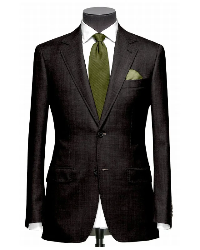 Men's Suits for Job InterviewsEThomas: Dark Brown Slubby Mohair Jacket