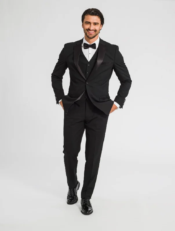 Modern Men's Tailored BlazersBlack Tuxedo Jacket