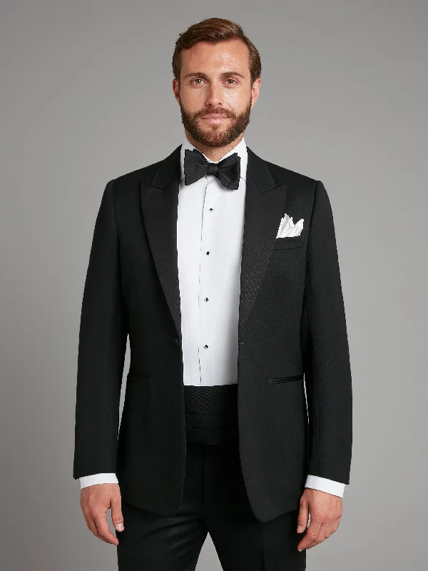 Men's Suits for Warm WeatherCarlyle Dinner Jacket - Black Barathea