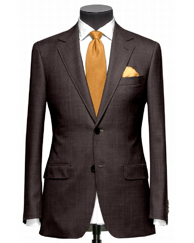 Men's Suits with Velvet FabricsDugdale Fine Worsted - Dark Brown