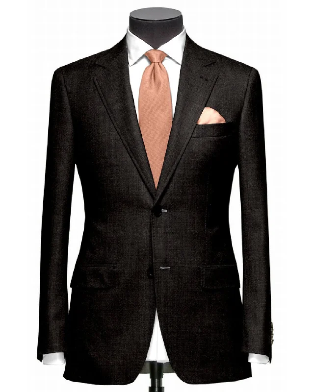 Men's Suits with Pass-Through PocketsVBC Jacket: Dark Chocolate Brown Flannel