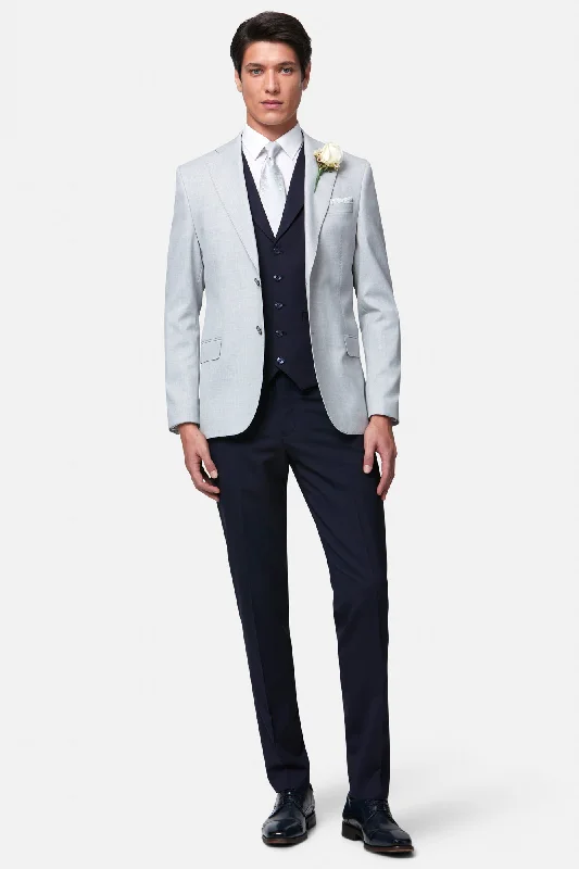 Men's Suits with Belt LoopsAlbert Silver 3PC | Notch WC