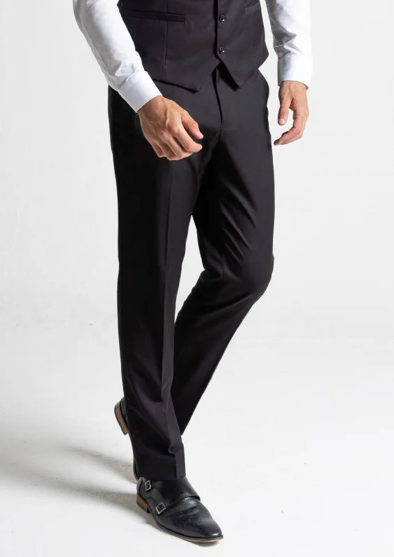 Fashionable Men's Smart Casual SuitsHaris Black Suit Trousers