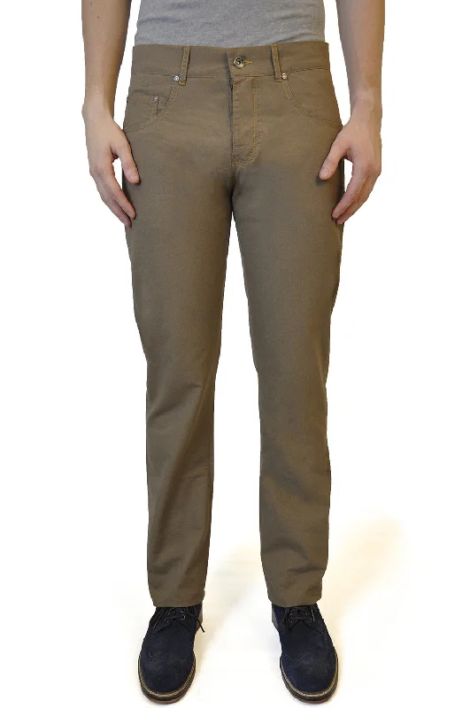 Men's Suits with Full-Canvas ConstructionsSand Brown Cotton Chino Trouser