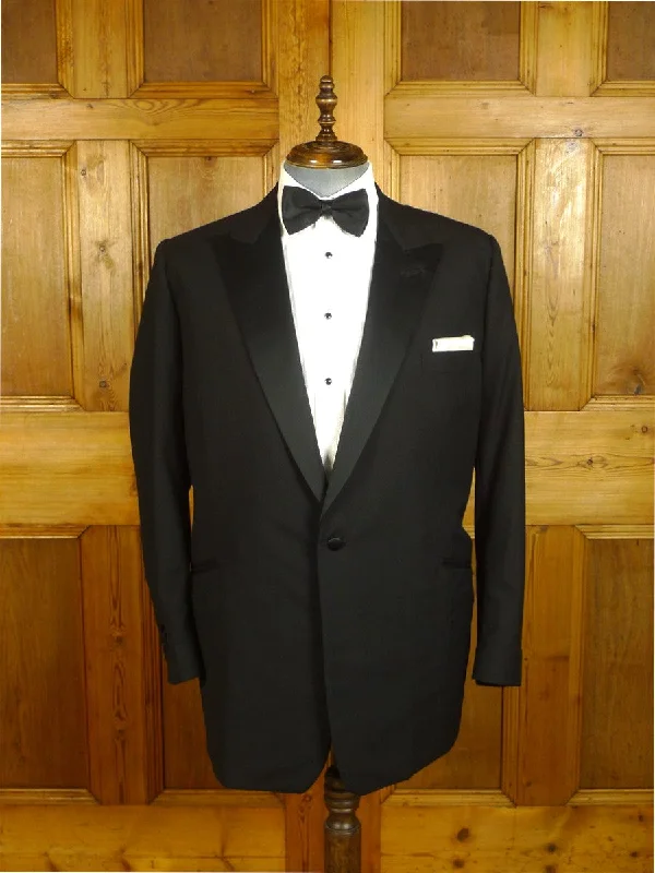 Men's Suits with Slim Fits250724/031 immaculate kent haste lachter 2016 savile row bespoke black mohair dinner jacket w/ silk facings 50 regular to long