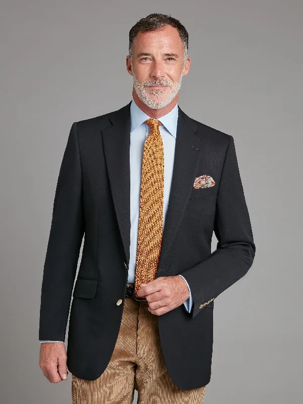 Men's Suits with Full-Canvas ConstructionsSingle Breasted Navy Blazer