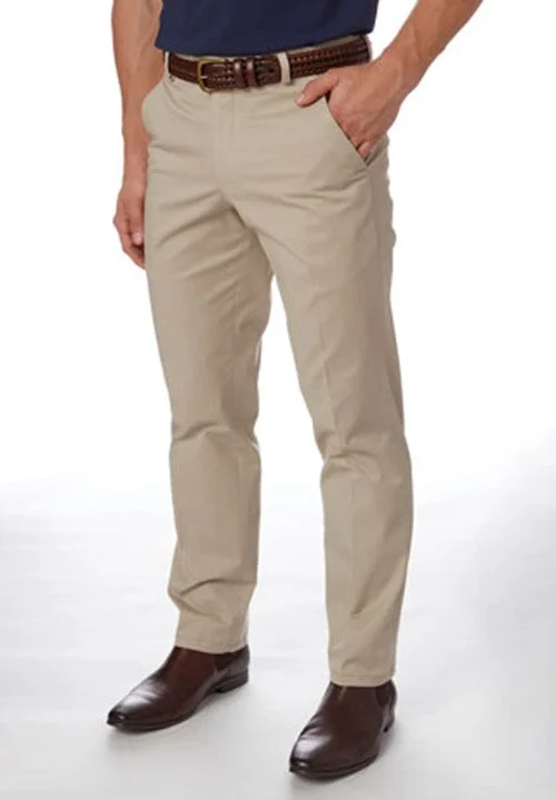 Men's Suits with Pass-Through PocketsCity Club Navigator Cotton Stone Chino FLP010