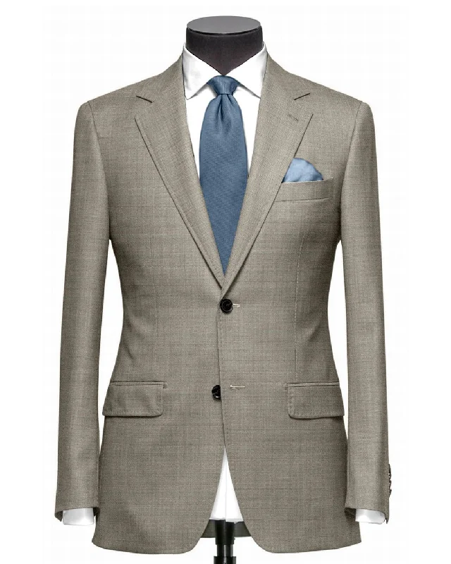 Men's Suits with Wool-Blend FabricsDugdale Fine Worsted - Grey Beige