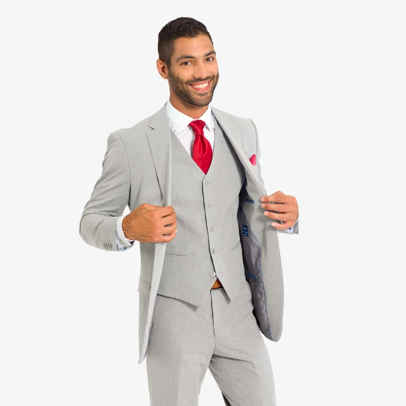 Warm Men's Wool-Blend SuitsSilver Jacket