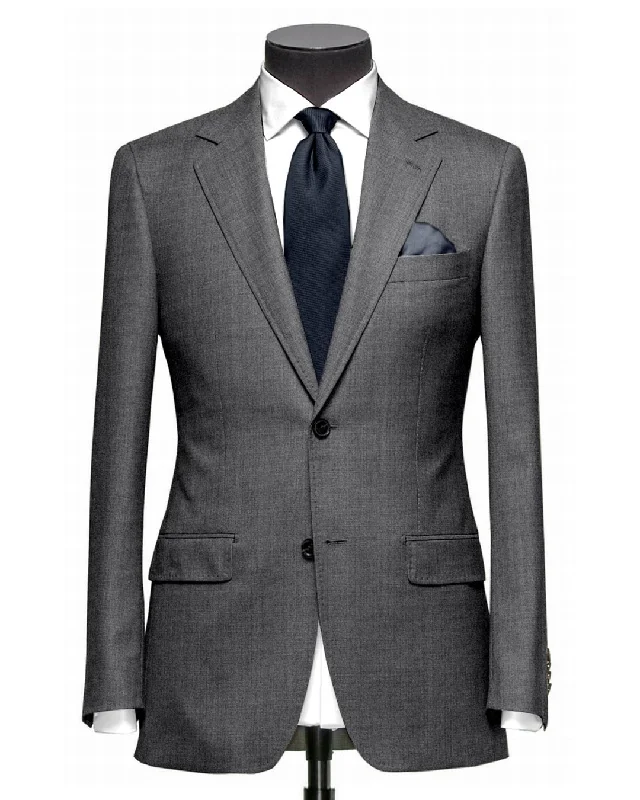 Men's Suits with Notched LapelsEThomas Wool Cashmere: Ash Mini Twill Jacket