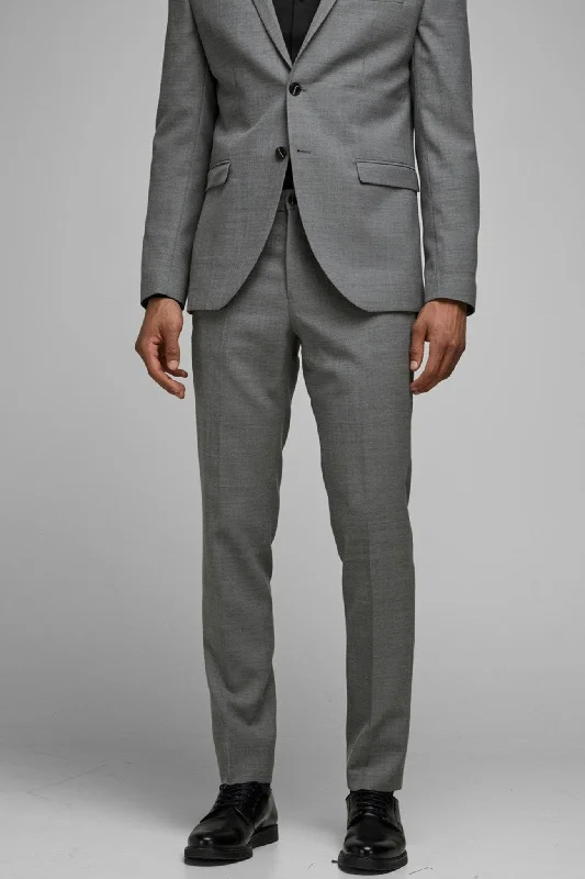 Luxurious Men's Silk-Lined SuitsClassic Suit Trousers Slimfit - Light grey