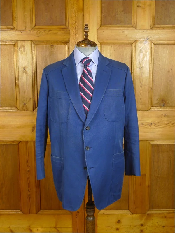 Men's Suits with Ventless Jackets250724/030 near immaculate kent haste lachter 2015 savile row bespoke blue drill cotton safari sports jacket 49 regular