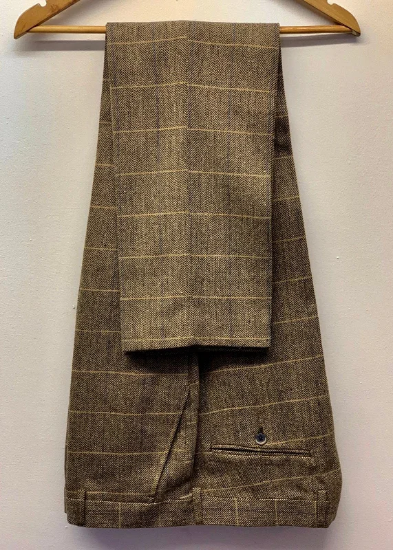 Men's Suits with Breathable FabricsCavani Albert Brown Tweed Trousers