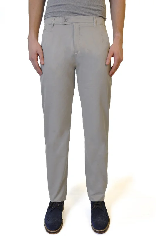 Men's Suits with Pleated TrousersBeige Cotton Chino Trouser