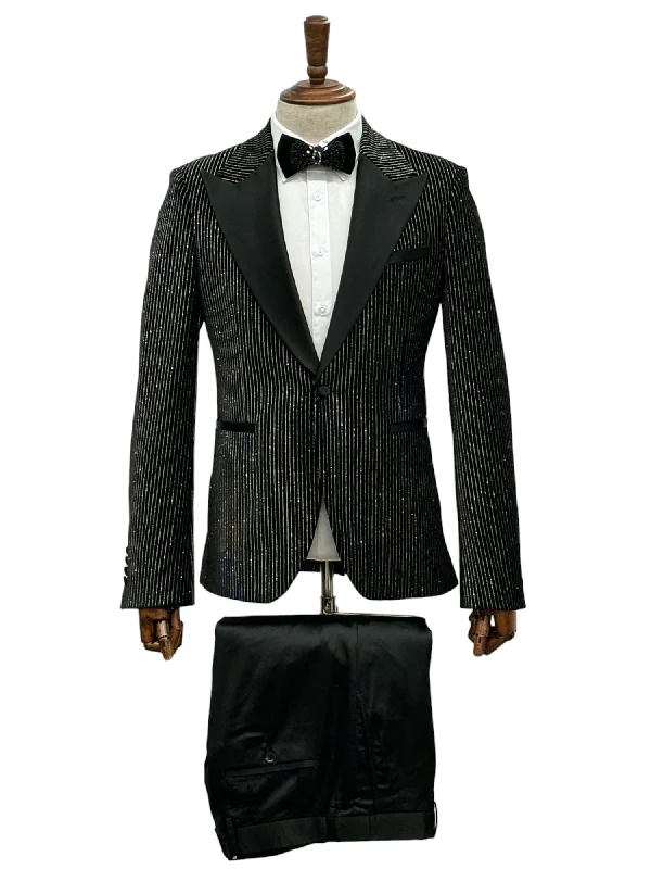 Men's Suits with Satin LiningsEF1P-0250 BLACK