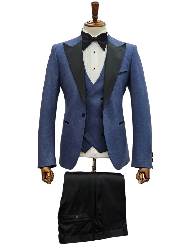 Men's Suits with SuspendersGT1PA+V-3285 BLUE