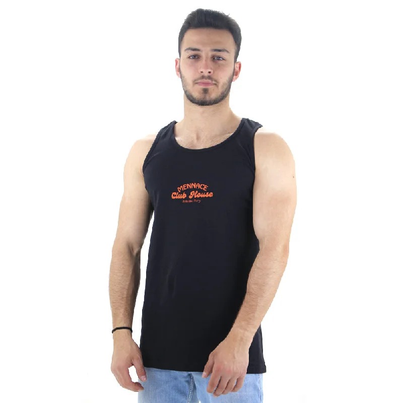 Men's Shirts with UV ProtectionMen's Graphic Back Tank Top,Black