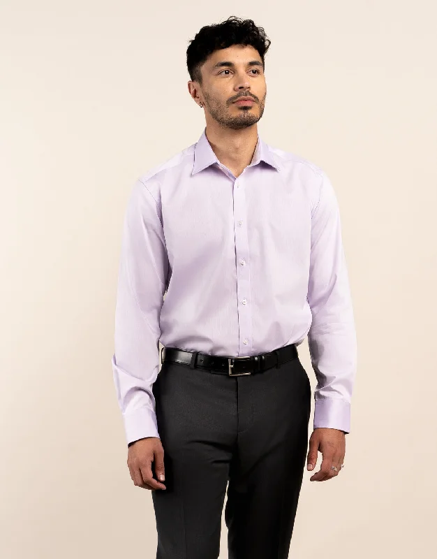 Men's Suits for Job InterviewsLondon Lilac Fine Twill Shirt