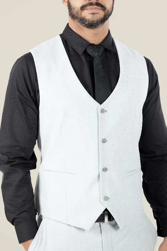 Men's Suits with Structured JacketsMen's Stone Grey Vest