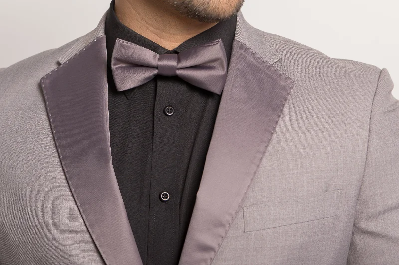 Men's Suits for Every OccasionGrey Satin Bow Tie