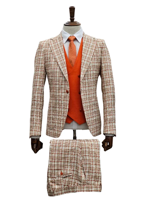 Men's Suits with Notched LapelsGT1N+V-4903 ORANGE