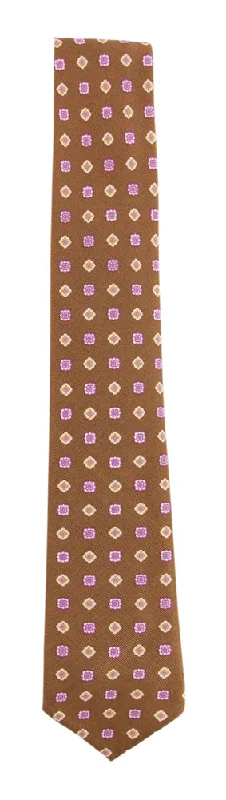 Men's Suits for Warm WeatherFinamore Napoli Brown Silk Tie