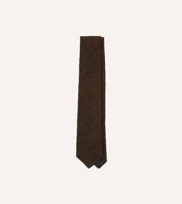 Men's Suits with Security PocketsRust Shetland Wool Tipped Tie