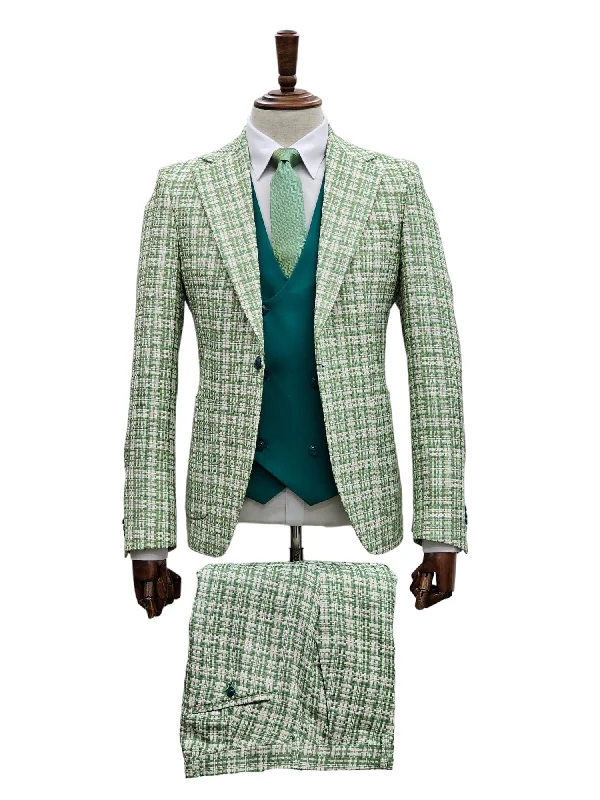 Men's Suits with Skinny LegsGT1N+V-4903 GREEN