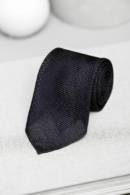 Men's Suits for Special OccasionsBlue grenadine silk tie - Hand Made In Italy