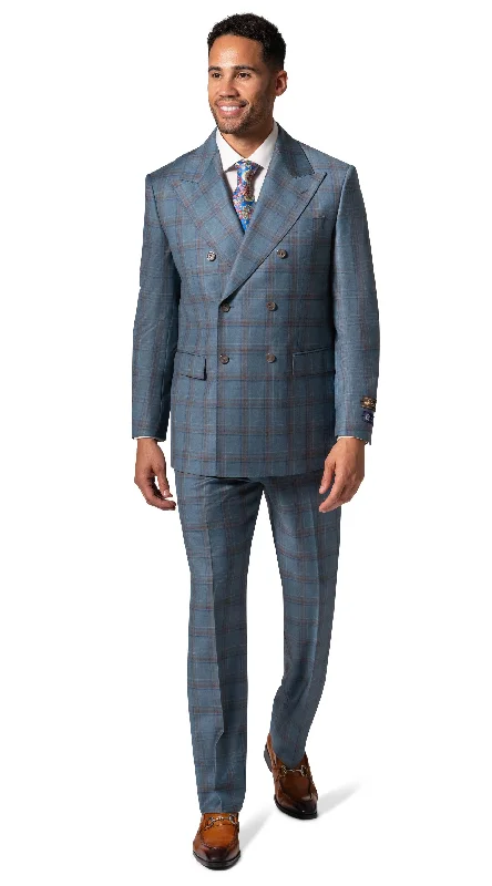 Luxurious Men's Silk-Lined SuitsBerragamo Elegant - Faille Wool 10005.4100 D/B Modern Fit Suit