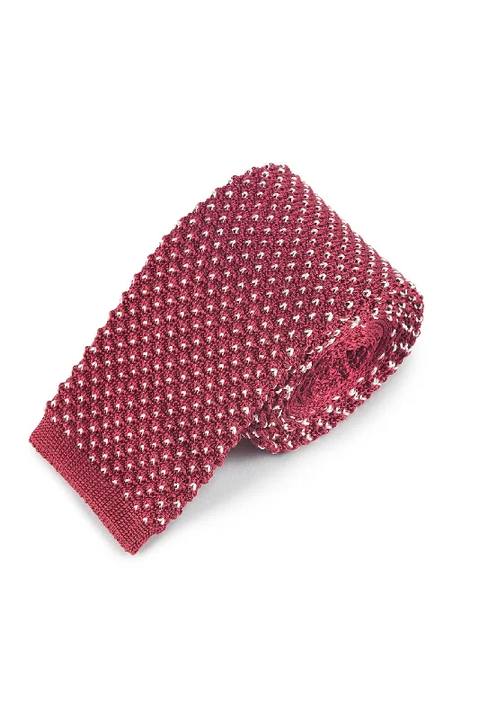 Weather-Ready Men's Water-Resistant SuitsClaret Silk Birdseye Tie