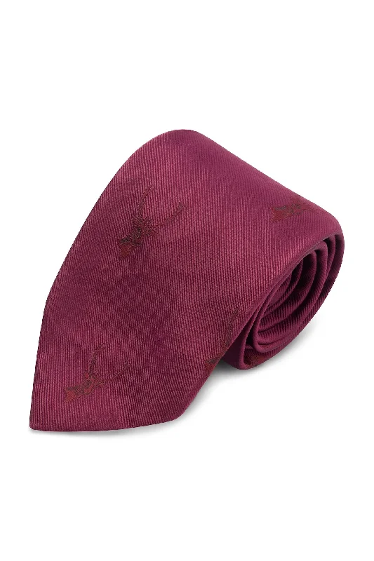 Men's Suits with Fusion ConstructionsHuntsman Burgundy Stag Tie