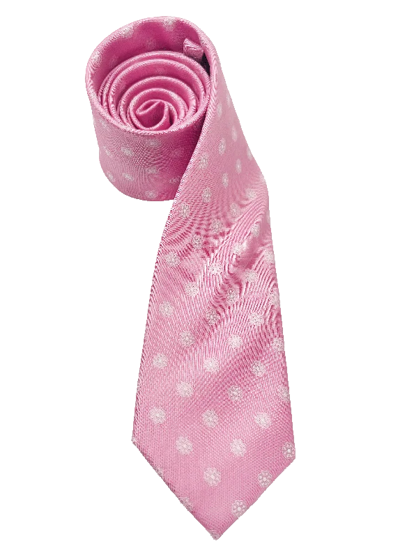 Men's Suits with Heavy-Duty ButtonsPink Floral Print Silk Tie