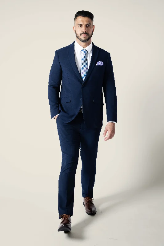 Trendy Men's Patterned SuitsMens Dark Horse Navy Suit