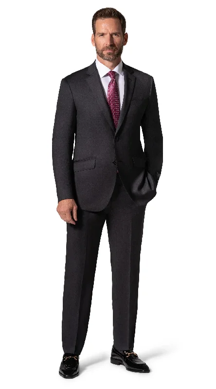 Men's Suits with Full-Canvas ConstructionsBerragamo - Reda | Slim Fit 2-Piece Solid Suit - Charcoal