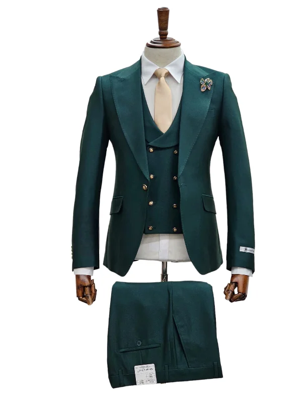 Men's Suits with Single VentsGT1P+V-3396 GREEN