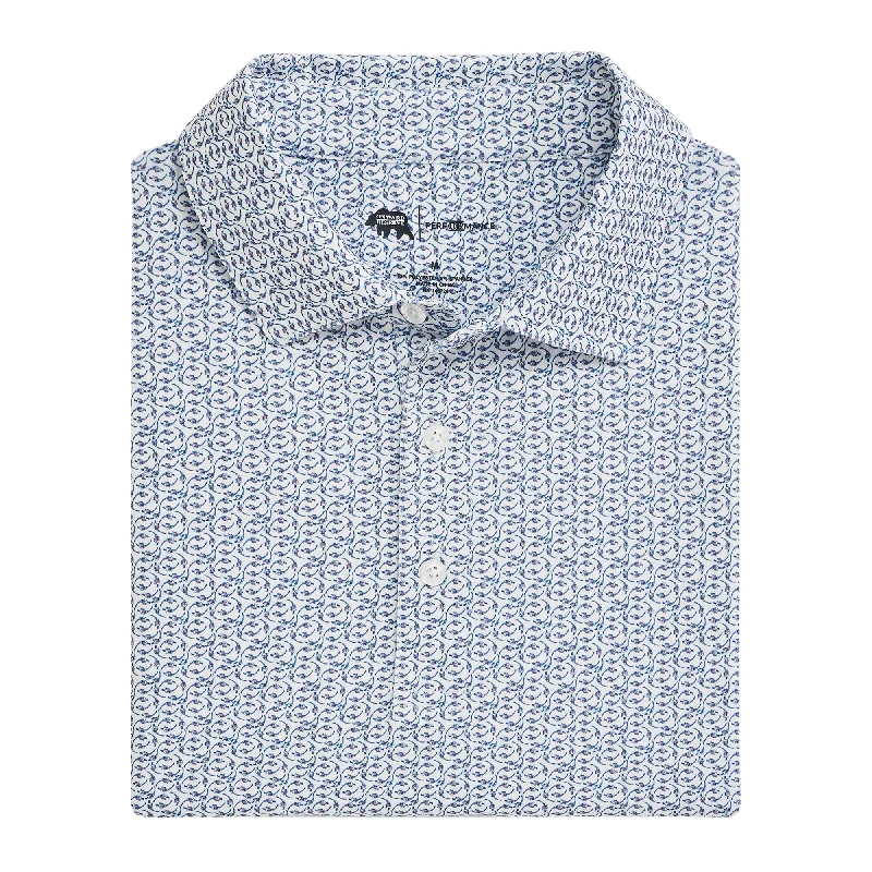 Men's Shirts with Scoop NecksBevy Printed Performance Polo - Antique White