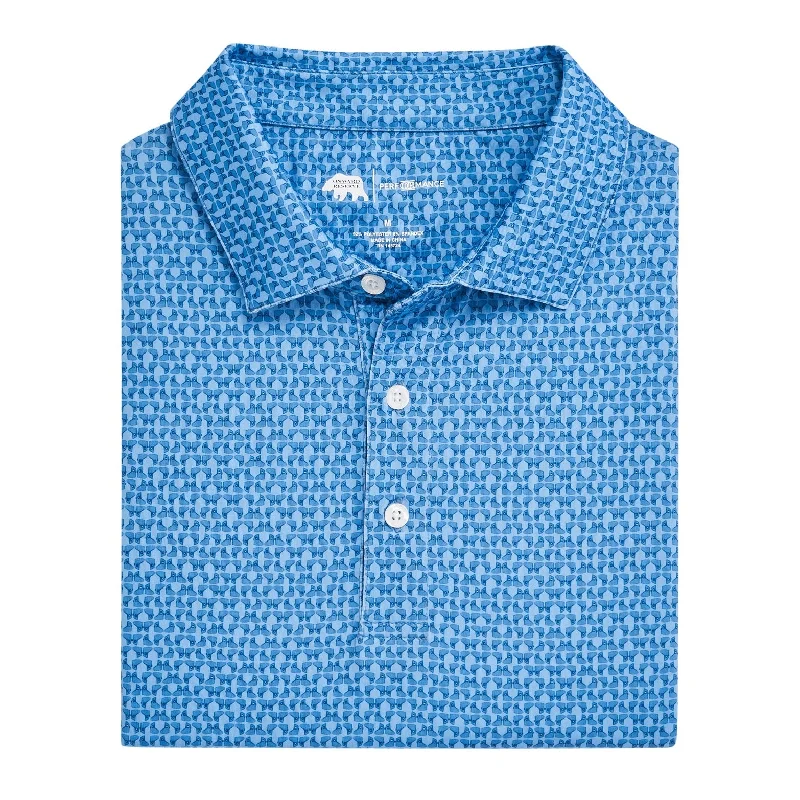 Men's Shirts with Patchwork SleevesCaddie Printed Performance Polo - Open Air