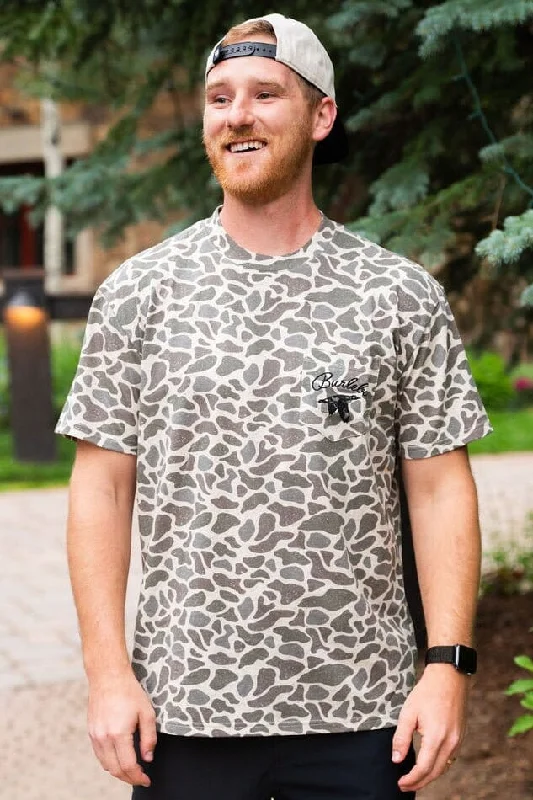 Men's Shirts for FishingClassic Deer Camo - SS Burlebo Outdoors Pocket Tee